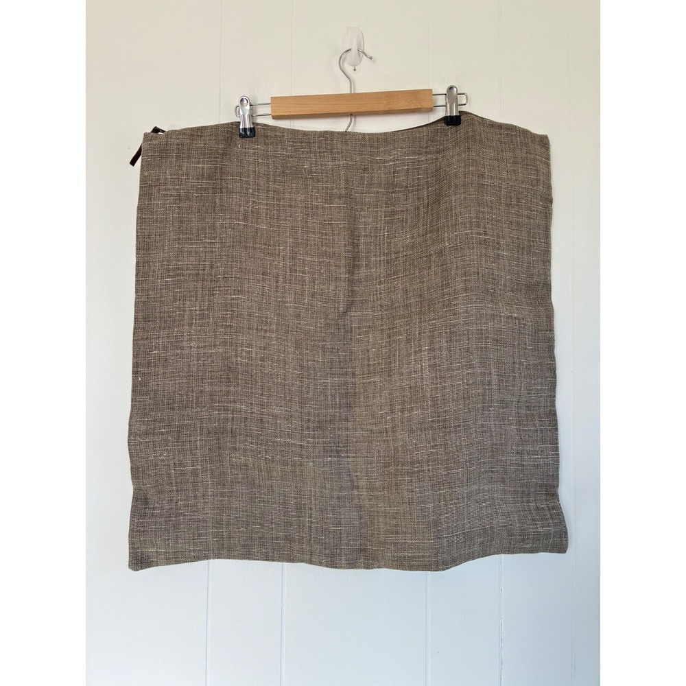 Pottery Barn 24x24 Masters of Linen 100% European Linen Pillow Cover Brown Taupe